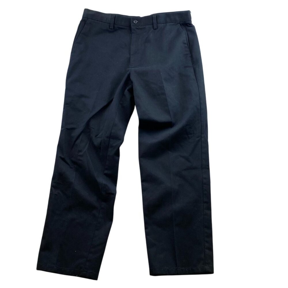 Dockers Men's Pants Size 36x32 Classic Straight Flat Front Casual Black Cotton